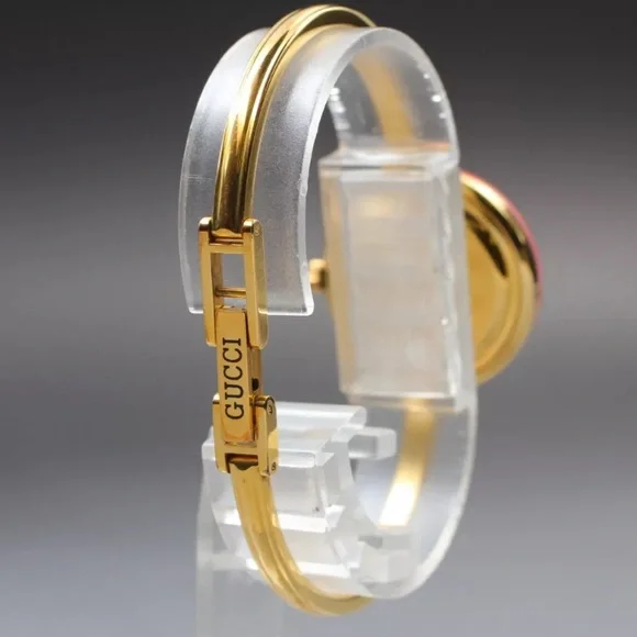 GUCCI ICONIC 14K Gold Plated LUXURY Statnent Watch - Picture 5 of 11